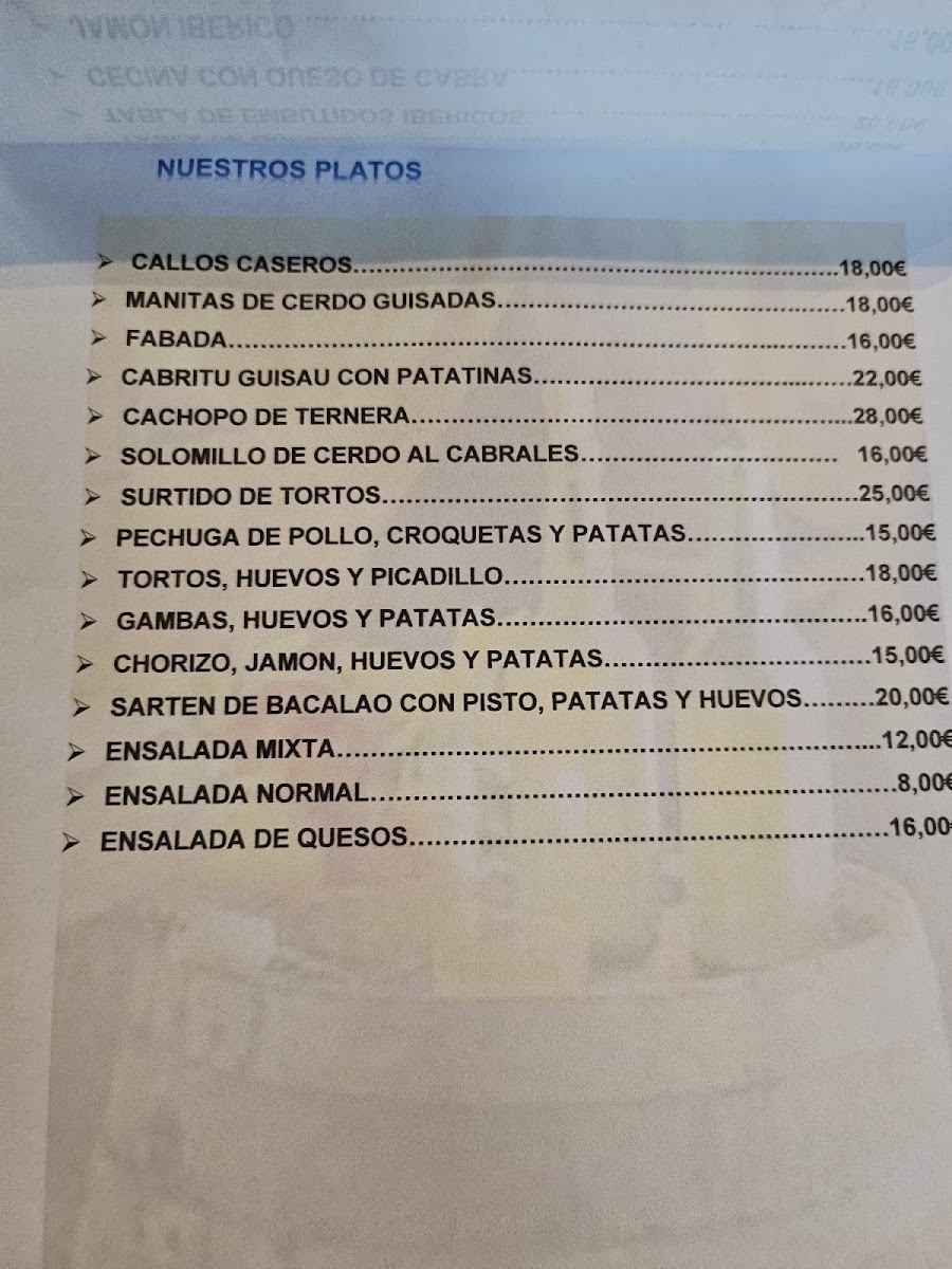 La Pumarada Menu - Image 1