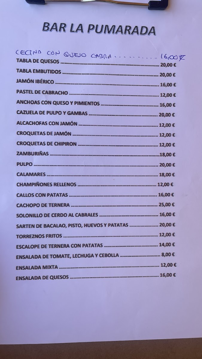 La Pumarada Menu - Image 5